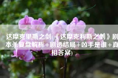达摩克里斯之剑(《达摩克利斯之剑》剧本杀复盘解析+剧透结局+凶手是谁+真相答案)