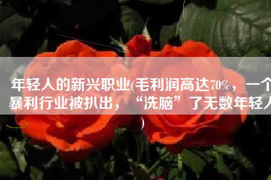 年轻人的新兴职业(毛利润高达70%，一个暴利行业被扒出，“洗脑”了无数年轻人)