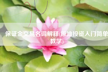 保证金交易名词解释(原油投资入门简单教学)