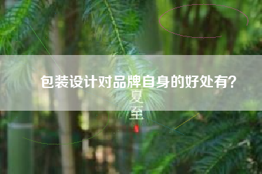 包装设计对品牌自身的好处有？
