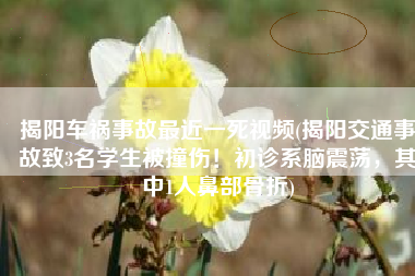 揭阳车祸事故最近一死视频(揭阳交通事故致3名学生被撞伤！初诊系脑震荡，其中1人鼻部骨折)