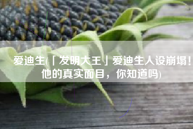 爱迪生(「发明大王」爱迪生人设崩塌！他的真实面目，你知道吗)