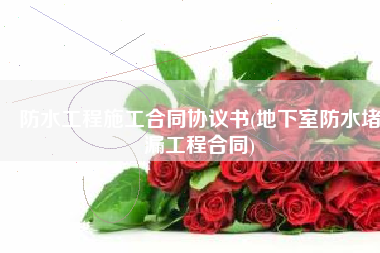 防水工程施工合同协议书(地下室防水堵漏工程合同)