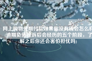 网上购物分期付款如果你没有钱会怎么样(逾期负债败诉后会经历的五个阶段，了解之后你还会害怕担忧吗)