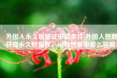 外国人永久居留证申请条件(外国人想要获得永久居留权，没有想象中那么容易)