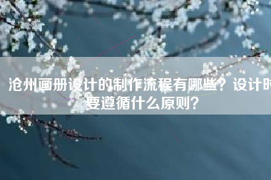 沧州画册设计的制作流程有哪些？设计时要遵循什么原则？