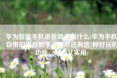 华为智能手机语音助手叫什么(华为手机自带的语音助手，居然还有这7种好玩的功能，贴心又实用)