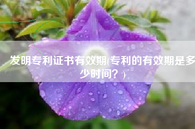 发明专利证书有效期(专利的有效期是多少时间？)