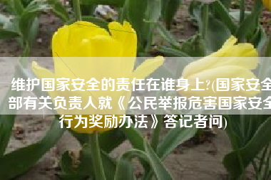 维护国家安全的责任在谁身上?(国家安全部有关负责人就《公民举报危害国家安全行为奖励办法》答记者问)