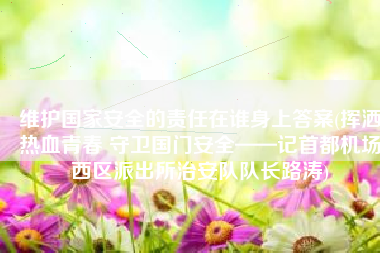 维护国家安全的责任在谁身上答案(挥洒热血青春 守卫国门安全——记首都机场西区派出所治安队队长路涛)