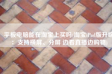 平板电脑能在淘宝上买吗(淘宝iPad版升级：支持横屏、分屏 边看直播边购物)