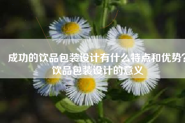 成功的饮品包装设计有什么特点和优势？饮品包装设计的意义