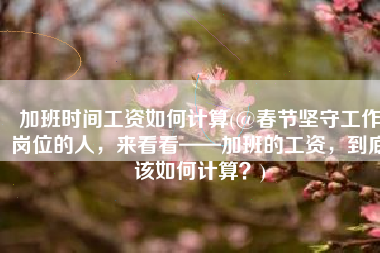 加班时间工资如何计算(@春节坚守工作岗位的人，来看看——加班的工资，到底该如何计算？)