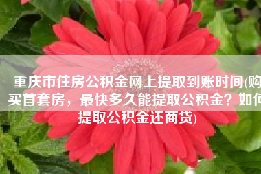 重庆市住房公积金网上提取到账时间(购买首套房，最快多久能提取公积金？如何提取公积金还商贷)