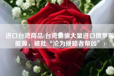 进口台湾商品(台湾偷偷大量进口俄罗斯能源，被批“沦为侵略者帮凶”)