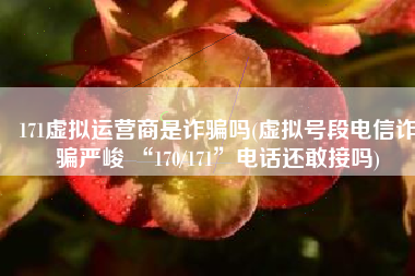 171虚拟运营商是诈骗吗(虚拟号段电信诈骗严峻 “170/171”电话还敢接吗)