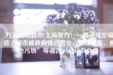 万家购物超市(上海警方：一男子凭空编造“超市被政府强迫营业，管理混乱、遍地污物”等谣言，被行政处罚)