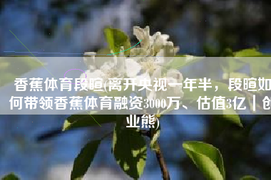 香蕉体育段暄(离开央视一年半，段暄如何带领香蕉体育融资3000万、估值3亿｜创业熊)