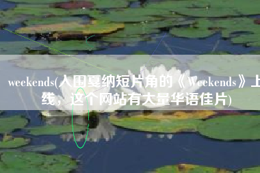 weekends(入围戛纳短片角的《Weekends》上线，这个网站有大量华语佳片)