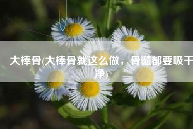 大棒骨(大棒骨就这么做，骨髓都要吸干净)