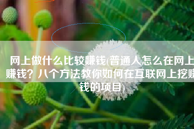 网上做什么比较赚钱(普通人怎么在网上赚钱？八个方法教你如何在互联网上挖赚钱的项目)