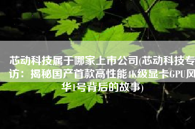 芯动科技属于哪家上市公司(芯动科技专访：揭秘国产首款高性能4K级显卡GPU风华1号背后的故事)