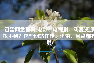 迅雷网盘官网(电影、电视剧、动漫资源找不到？这些网站在线、迅雷、网盘都有哦)