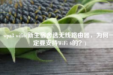 wpa3 wifi6(新生宿舍选无线路由器，为何一定要支持WiFi 6的？)