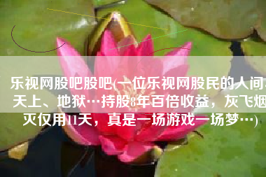 乐视网股吧股吧(一位乐视网股民的人间、天上、地狱…持股8年百倍收益，灰飞烟灭仅用11天，真是一场游戏一场梦…)