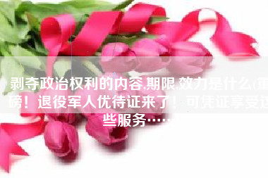 剥夺政治权利的内容,期限,效力是什么(重磅！退役军人优待证来了！可凭证享受这些服务……)