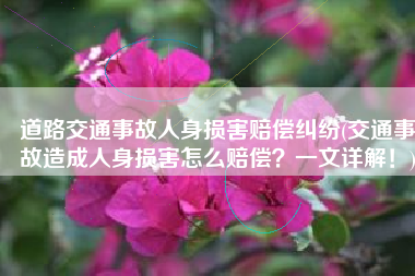 道路交通事故人身损害赔偿纠纷(交通事故造成人身损害怎么赔偿？一文详解！)