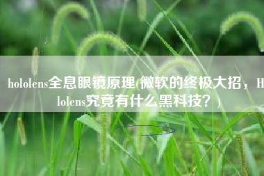 hololens全息眼镜原理(微软的终极大招，Hololens究竟有什么黑科技？)