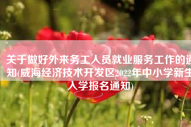 关于做好外来务工人员就业服务工作的通知(威海经济技术开发区2022年中小学新生入学报名通知)