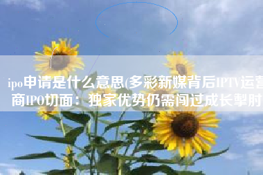 ipo申请是什么意思(多彩新媒背后IPTV运营商IPO切面：独家优势仍需闯过成长掣肘)