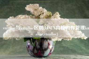 vmalloc与kmalloc区别(LINUX内核内存管理kmalloc,vmalloc)