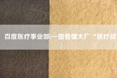 百度医疗事业部(一图看懂大厂“医疗战”)