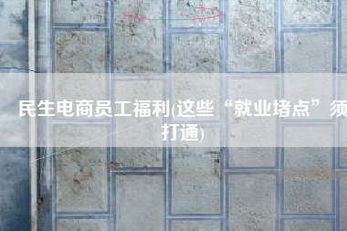 民生电商员工福利(这些“就业堵点”须打通)