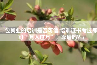 包就业的培训是否可信(培训证书考过即可“月入过万”，靠谱吗？)