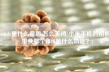 hdr是什么意思,怎么关闭(小米手机的相机里头那个HDR是什么功能？)
