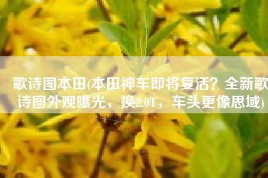 歌诗图本田(本田神车即将复活？全新歌诗图外观曝光，换2.0T，车头更像思域)