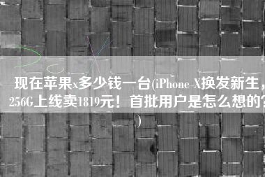 现在苹果x多少钱一台(iPhone X换发新生，256G上线卖1819元！首批用户是怎么想的？)