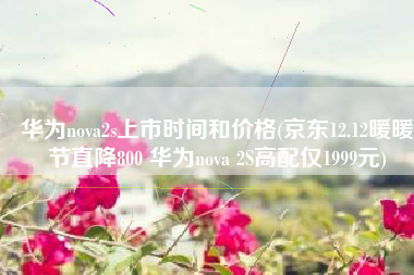 华为nova2s上市时间和价格(京东12.12暖暖节直降800 华为nova 2S高配仅1999元)