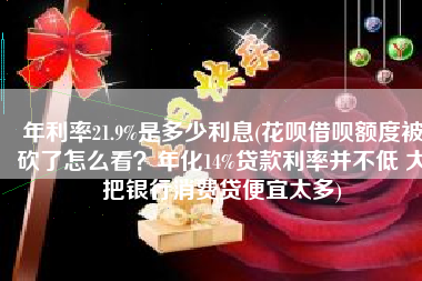 年利率21.9%是多少利息(花呗借呗额度被砍了怎么看？年化14%贷款利率并不低 大把银行消费贷便宜太多)