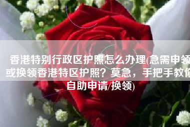 香港特别行政区护照怎么办理(急需申领或换领香港特区护照？莫急，手把手教你自助申请/换领)