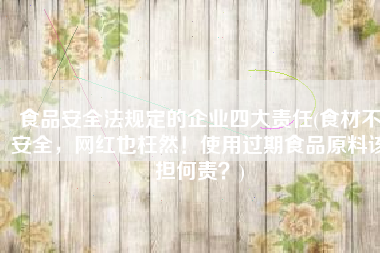 食品安全法规定的企业四大责任(食材不安全，网红也枉然！使用过期食品原料该担何责？)