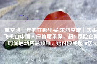 航空险一年的在哪里买(东航空难｜失事飞机由中国人保首席承保，超50家险企第一时间启动应急预案，赔付额或超10亿元)