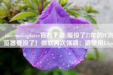 internetexplorer官方下载(服役了27年的IE浏览器要没了！微软再次强调：请使用Edge)