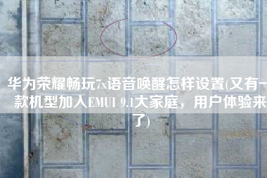 华为荣耀畅玩7x语音唤醒怎样设置(又有一款机型加入EMUI 9.1大家庭，用户体验来了)