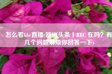 怎么看bbc直播(欧洲头条丨BBC 在吗？有几个问题麻烦你回答一下)