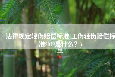 法律规定轻伤赔偿标准(工伤轻伤赔偿标准2019是什么？)
